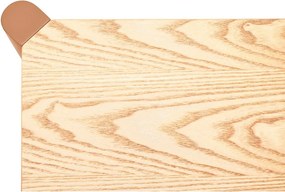 Etajeră cărămizie/în culoare naturală deschisă cu aspect de lemn de stejar 126x128x43 cm Bona – Teulat