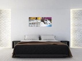 Tablou cu Erawan cascadă în pădure (120x50 cm)