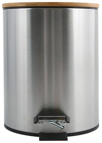 Coș de gunoi argintiu mat cu pedală din oțel 5 l Adonis – Spirella