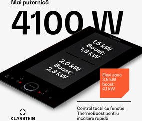 Klarstein Delicatessa Slim, plită pe inducție, 3500 W, timer, negru