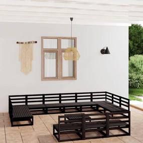 vidaXL Set mobilier de grădină, 14 piese, lemn masiv de pin