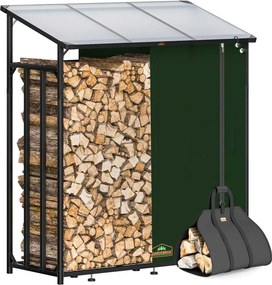 Suport pentru lemne cu husă 198 x 163 x 70 cm + sac pentru lemne