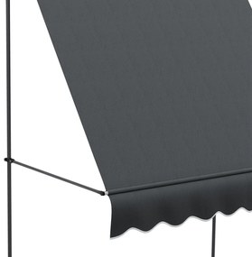 Outsunny Parasolar Manual Retractabil cu Manivela 200x120x210-300 cm cu Inaltime Ajustabila Impermeabil si Anti-UV Gri Inchis | Aosom Romania