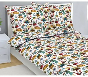 Bellatex Lenjerie de pat din bumbac de Crăciun Crăciun, 140 x 200 cm, 70 x 90 cm