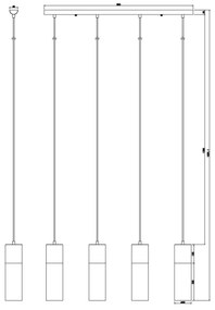 Globo 21000-4HN - Lustră pe cablu ANNIKA 4xE27/25W/230V