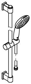 GROHE 27942001 - Set de duș VITALIO START 110 600 mm, crom lucios
