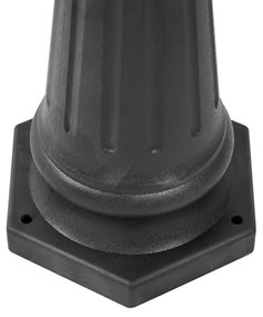 Stâlp clasic de exterior negru 217cm IP44 - New Haven Hammered