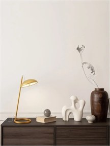Veioza, lampa de masa LED Flute auriu
