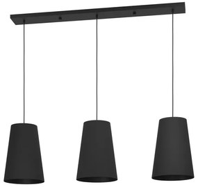 Lustră pe cablu Eglo 390133 PETROSA 3xE27/40W/230V negru