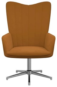 327729 vidaXL Scaun de relaxare, maro, catifea
