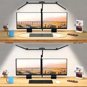 Lampă de birou LED tactilă dimabilă 24W 230V 3000-6500K CRI 92 negru