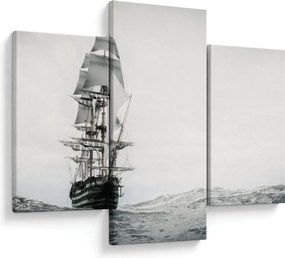 Tablou - O navă care navighează pe ocean (90x60 cm)