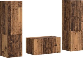 vidaXL Set comodă TV 5 pcs Lemn Vechi Lemn compozit