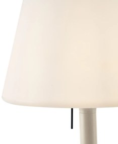 Lampă modernă de exterior bej cu abajur alb IP44 - Big Virginia