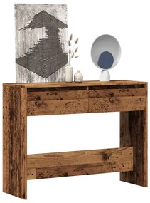 vidaXL Masă consolă, lemn vechi, 100x35x76,5 cm, lemn prelucrat