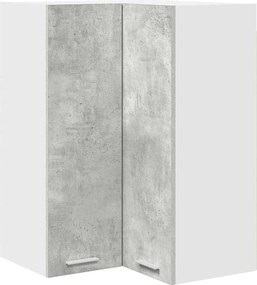 vidaXL Dulap suspendat Gri beton și Alb 57 x 57 x 80 cm Lemn compozit
