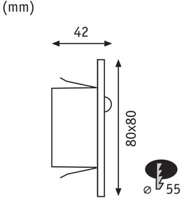 Corp de iluminat cu senzor pentru scări Paulmann 93134 LED/1,2W EDGE 230V crom