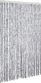 vidaXL Perdea pentru insecte, alb și gri, 118 x 220 cm, chenille