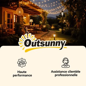 Outsunny Fântână de grădină în cascadă, energie solară, fântână de apă 4 niveluri cu lumini LED, rășină, 38 x 36 x 85 cm, gri | Aosom Romania