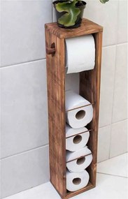 Stand suport toaleta, Estetik Homs, 65x15 cm, lemn natur