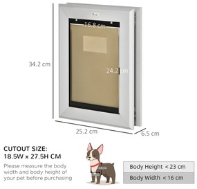 PawHut usa basculanta pentru pisici si caini, 25,2x6,5x34,2cm | AOSOM RO