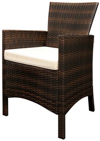 Deuba Set ratan de gradina Berlin 1+8 - maro/lemn