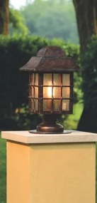 Stalp iluminat exterior din fier forjat, inaltime 51cm, AL 6661