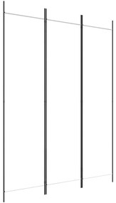 350178 vidaXL Paravan de cameră cu 3 panouri, alb, 150x200 cm, textil