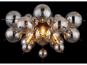Lustra aplicata design modern UDO 3L negru/fumuriu