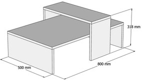 Măsuță de conferință Glow Anthracite și SapphireOak