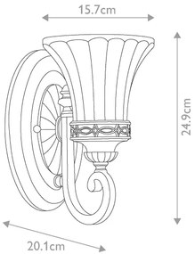 Aplică DRAWING ROOM 1xE27/60W/230V Feiss