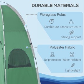 Outsunny Cort Dus Vestiar Intimitate Adăpost Portabil Exterior Camping Plajă Geantă Transport Verde | Aosom Romania