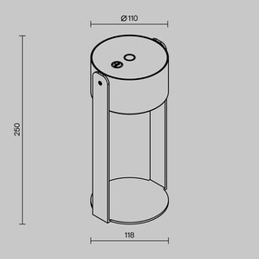 Lampa exterior portabila protectie IP54 Cavo