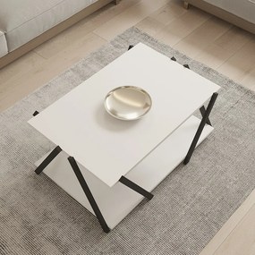 Masuta cafea Larisa culoare alb si gri antracit 94 cm