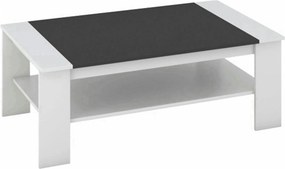 Masuta de cafea BAKER, alb/negru, PAL melaminat/canturi/ABS, 120x71x44