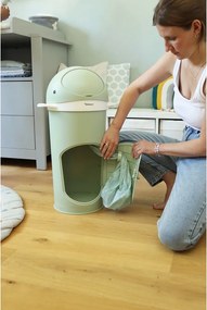 Coș de gunoi verde pentru scutece din plastic 25 l Whale – Kindsgut