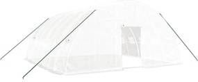 vidaXL Seră cu cadru din oțel, alb, 36 m², 6x6x2,85 m