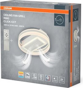 Osram - Plafonieră cu ventilator LED dimmabilă LED/55W/230V alb+telecomandă
