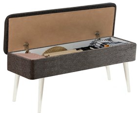 Masă de sufragerie extensibilă cu 2 scaune și 2 bănci Vlasta (alb + antracit). 1073083