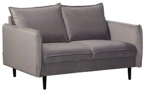 Canapea gri cu tapițerie din catifea 138 cm Juli – Ropez