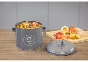 Recipient pentru deșeuri compostabile gri 6,3 l Secret Du Potager – Esschert Design