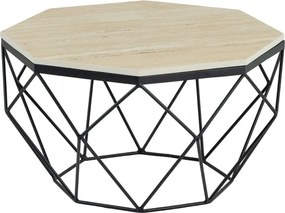 Masuta de cafea rotunda, Travertin, Bej, DIAMOND 70cm