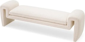 Bancheta design LUX stil contemporan Tondo L Boucle cream