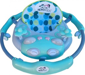Premergator reglabil in 6 trepte de inaltime NOVOKIDS™ Baby Panda Walker, Cu melodii, Pliabil, Max 20 kg, Roti silentioase, Model Ursulet Panda,