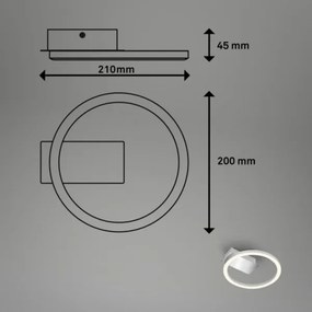 Briloner 3778-014 - Plafonieră LED FRAME LED/5W/230V Ø 20 cm crom mat