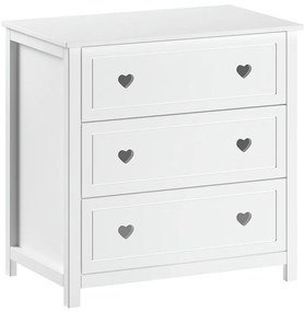 Comodă de copii albă 90x89x57 cm Amori – Vipack