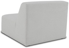 Modul pentru canapea alb cu tapițerie din stofă bouclé (de mijloc) Roxy – Scandic