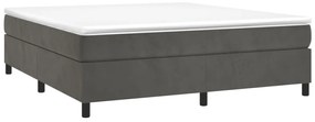 Cadru de pat box spring, gri inchis, 200x200 cm, catifea Morke gra, 35 cm, 200 x 200 cm