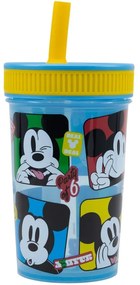 Disney Mickey Fun-Tastic ceașcă cu paie de silicon 420 ml