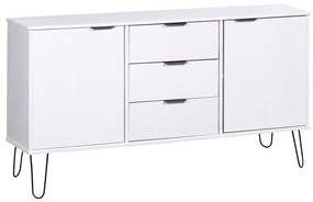 321137 vidaXL Servantă New York Range, alb, lemn masiv de pin